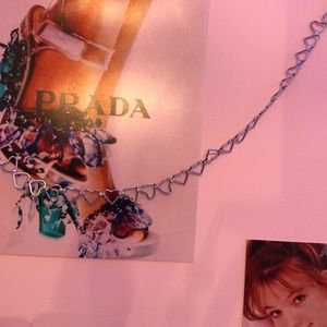 brandy melville heart chain belt